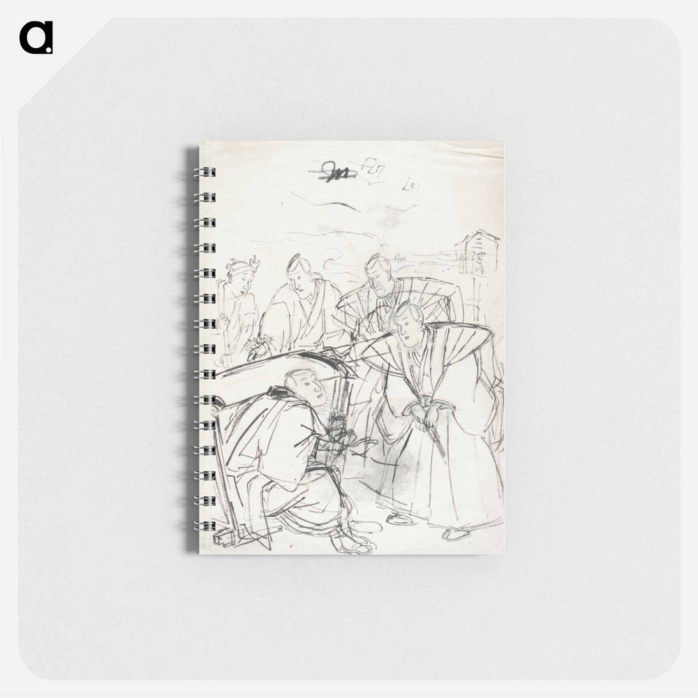 Sketch of a Scene from a Kabuki Play by Utagawa Kuniyoshi - 歌川 国芳 Memo.