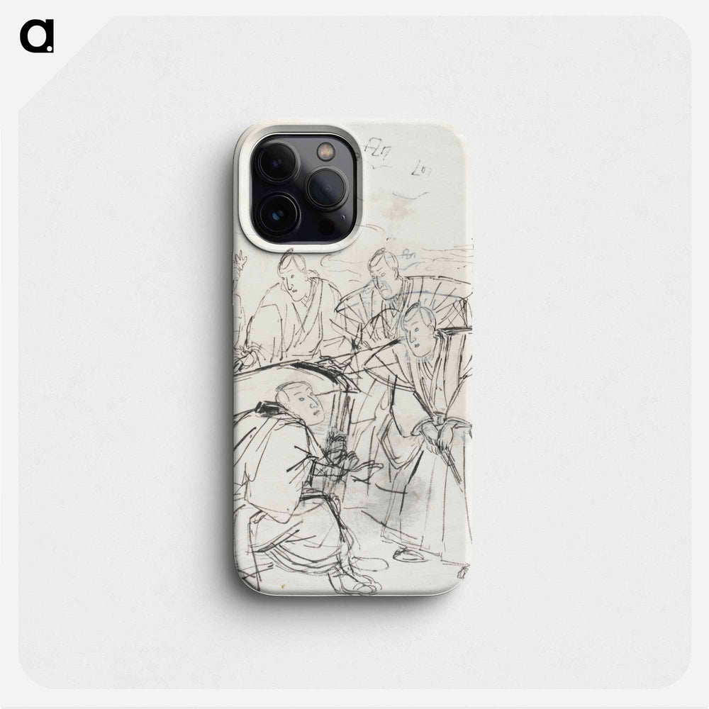 Sketch of a Scene from a Kabuki Play by Utagawa Kuniyoshi - 歌川 国芳 Phone Case.