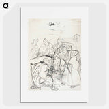 Sketch of a Scene from a Kabuki Play by Utagawa Kuniyoshi - 歌川 国芳 Poster.
