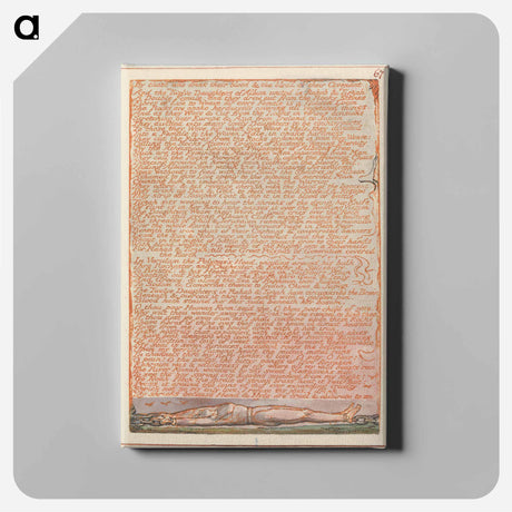 アートパネル-Jerusalem, Plate 67, "By those who drink their blood...." - ウィリアム ブレイク Canvas.