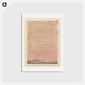 アートポストカード-Jerusalem, Plate 67, "By those who drink their blood...." - ウィリアム ブレイク Postcard.