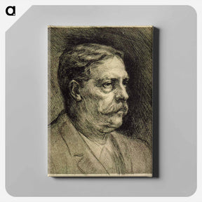 アートパネル-Portrait of Viktor Rydberg - アルバート エーデルフェルト Canvas.