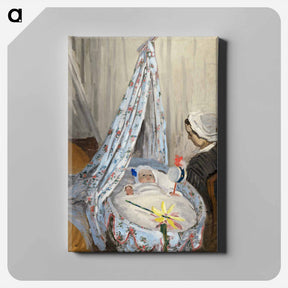 アートパネル-The Cradle, Camille with the Artist's Son Jean - クロード モネ Canvas.