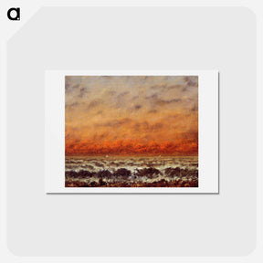アートポストカード-Seascape - ギュスターヴ クールベ Postcard.
