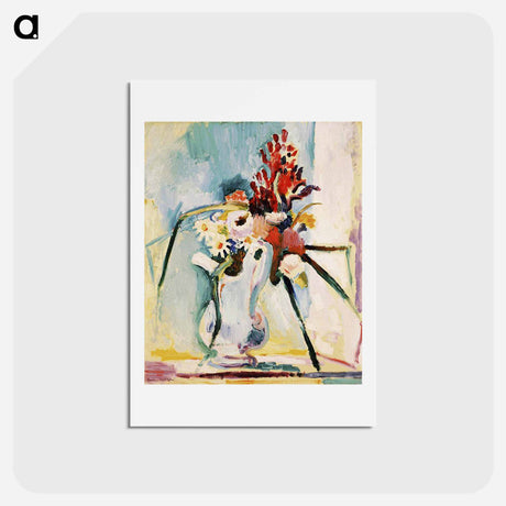 アートポストカード-Flowers in a Pitcher - アンリ マティス Postcard.