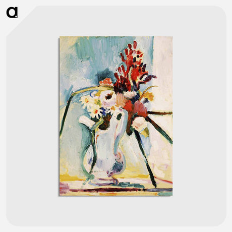 アートポストカード-Flowers in a Pitcher - アンリ マティス Postcard.