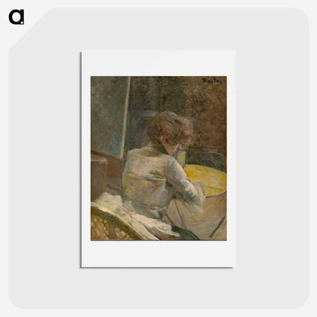 アートポストカード-Waiting - アンリ ド トゥールーズ ロートレック Postcard.