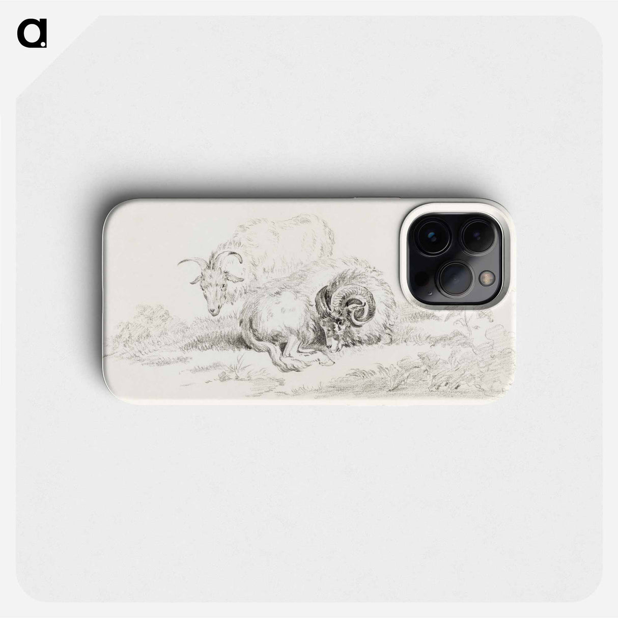 Lying goat and a standing goat - ジャン ベルナール Phone Case.