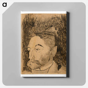 アートパネル-Portrait of Stéphane Mallarmé - ポール ゴーギャン Canvas.