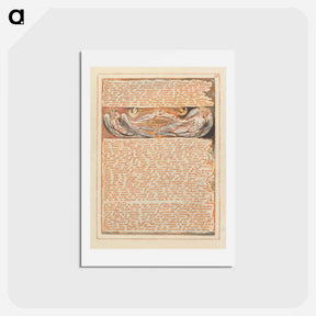 アートポストカード-Jerusalem, Plate 18, "From every-one of the Four Regions...." - ウィリアム ブレイク Postcard.