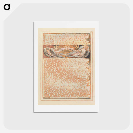 アートポストカード-Jerusalem, Plate 18, "From every-one of the Four Regions...." - ウィリアム ブレイク Postcard.