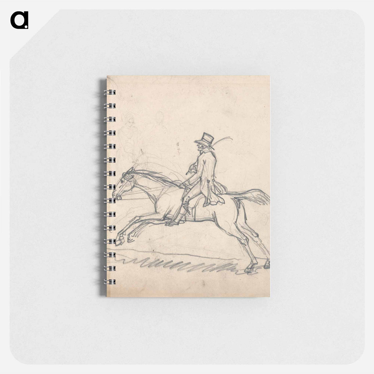 アートメモ帳-Rider Galloping to Left
 - イェール大学アートギャラリー Memo.