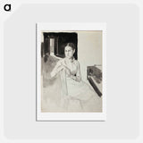 アートポストカード-Annie Edelfelt, taiteilijan sisar - アルバート エーデルフェルト Postcard.