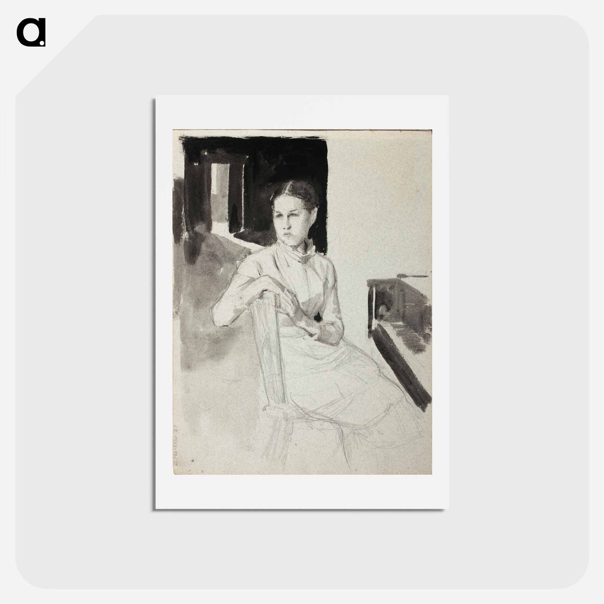 Annie Edelfelt, taiteilijan sisar - アルバート エーデルフェルト Postcard.