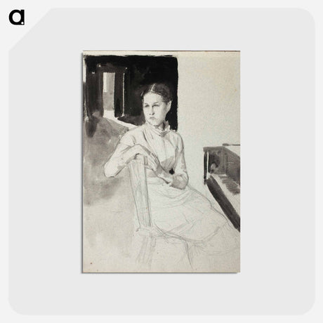 アートポストカード-Annie Edelfelt, taiteilijan sisar - アルバート エーデルフェルト Postcard.