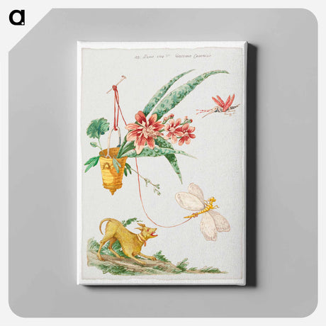 アートパネル-Floral Design with Dog and Insects
 - クリーブランド美術館 Canvas.