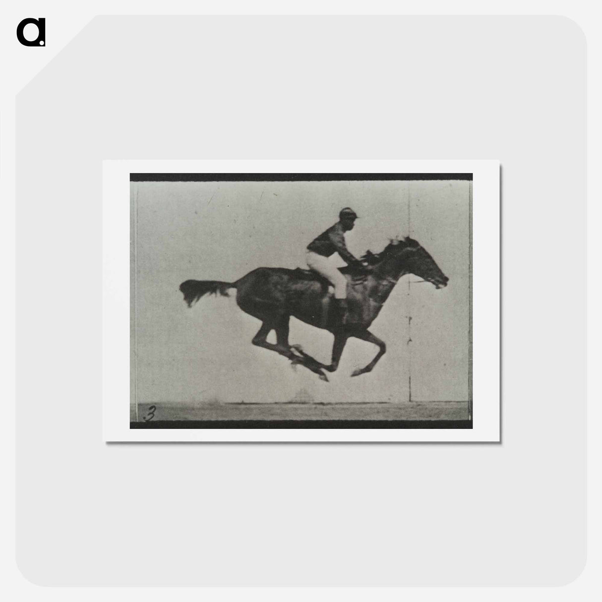 アートポストカード-Galloping Horse and Rider
 - エドワード マイブリッジ Postcard.