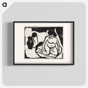 アートポスター-Nude Girl in the Bath - エルンスト ルートヴィヒ キルヒナー Poster.