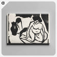 アートパネル-Nude Girl in the Bath - エルンスト ルートヴィヒ キルヒナー Canvas.