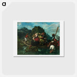 アートポストカード-African Pirates Abducting a Young Woman - ウジェーヌ ドラクロワ Postcard.