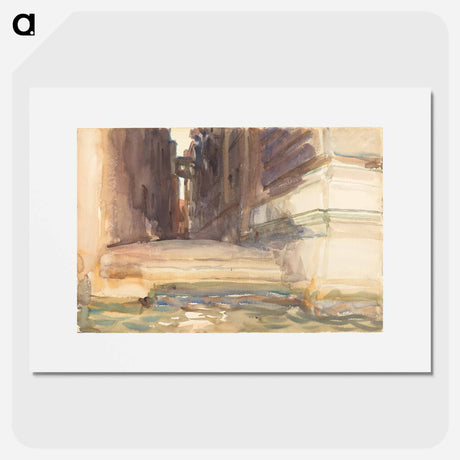 アートポスター-The Calle della Rosa with the Monte di Pietà, Venice - ジョン シンガー サージェント Poster.