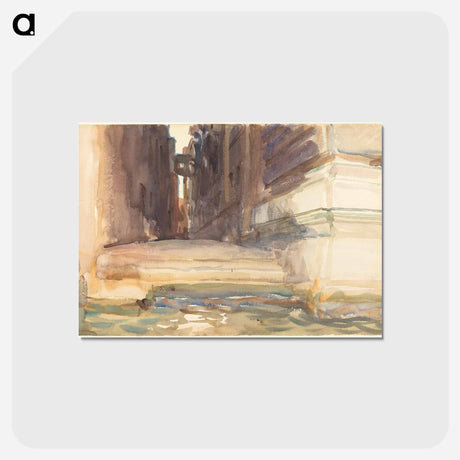 アートポストカード-The Calle della Rosa with the Monte di Pietà, Venice - ジョン シンガー サージェント Postcard.