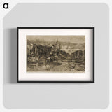 Standard-Bearer Crossing a Stream - オディロン ルドン Poster.