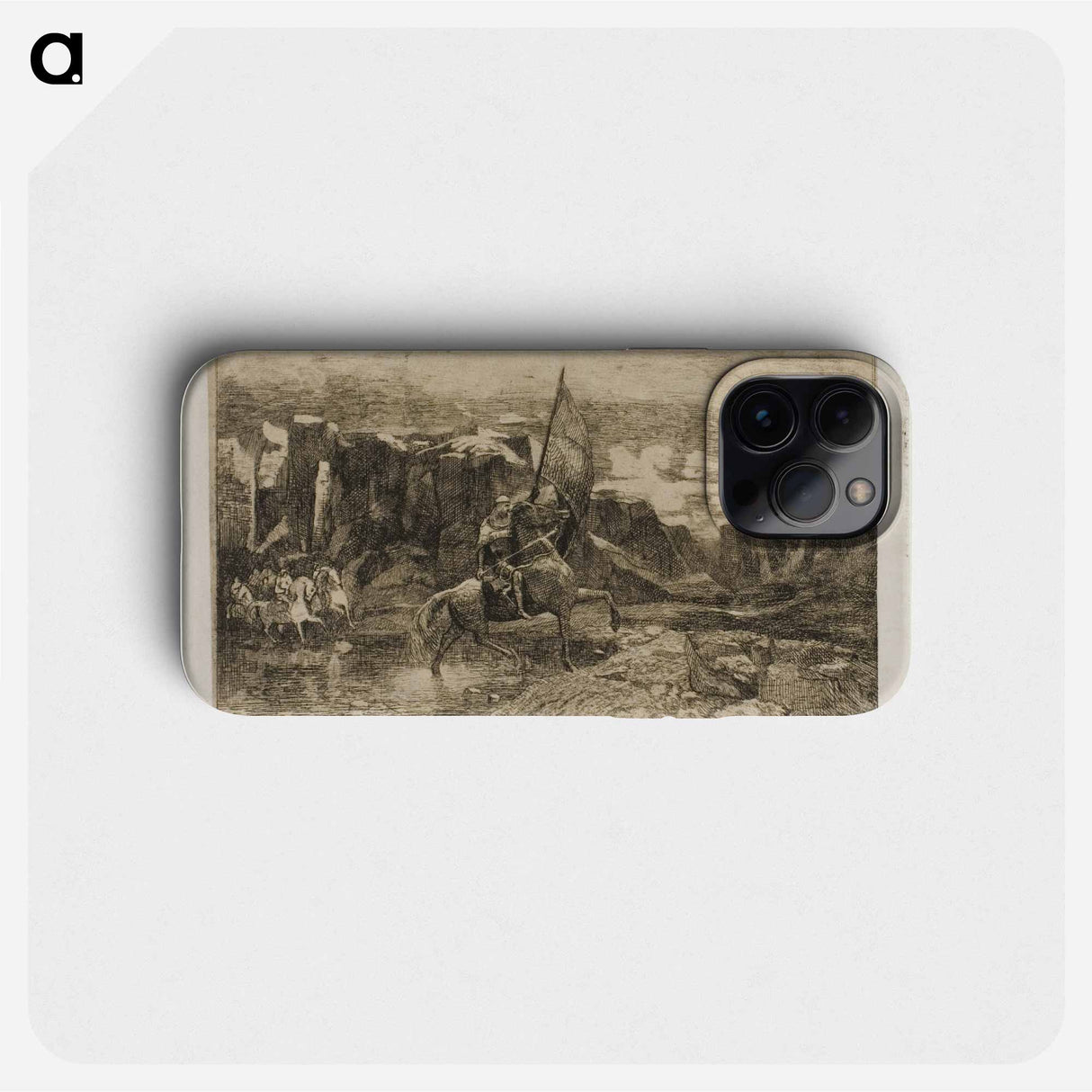 Standard-Bearer Crossing a Stream - Odilon Redon Phone Case.