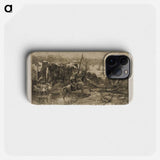 Standard-Bearer Crossing a Stream - Odilon Redon Phone Case.