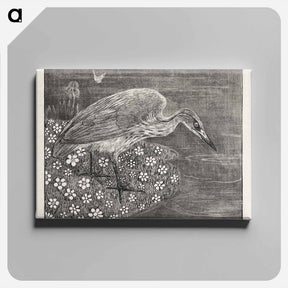 アートパネル-Aankondiging met reiger voor serie 'Dierstudies' - テオ ヴァン ホイテマ Canvas.