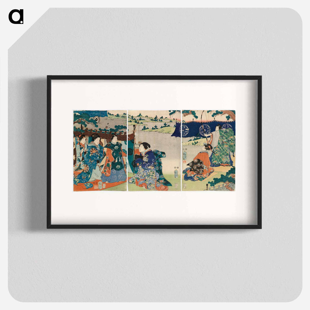 Genjin tarinasta - 歌川 国芳 Poster.