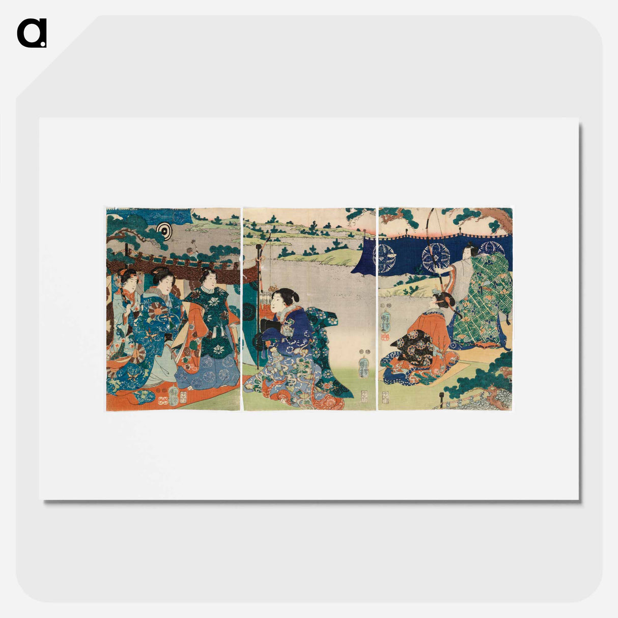 Genjin tarinasta - 歌川 国芳 Poster.
