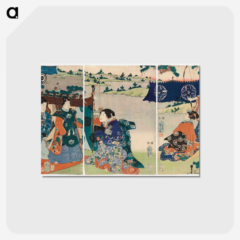 Genjin tarinasta - 歌川 国芳 Postcard.