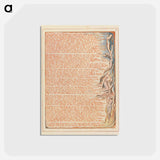 アートポストカード-Jerusalem, Plate 5, "The banks of the Thames...." - ウィリアム ブレイク Postcard.