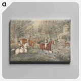 アートパネル-Stag Hunting - The Hind at Bay: In a Mill-Stream Below a Water-Mill, Right.
 - イェール大学アートギャラリー Canvas.