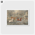アートポストカード-Stag Hunting - The Hind at Bay: In a Mill-Stream Below a Water-Mill, Right.
 - イェール大学アートギャラリー Postcard.