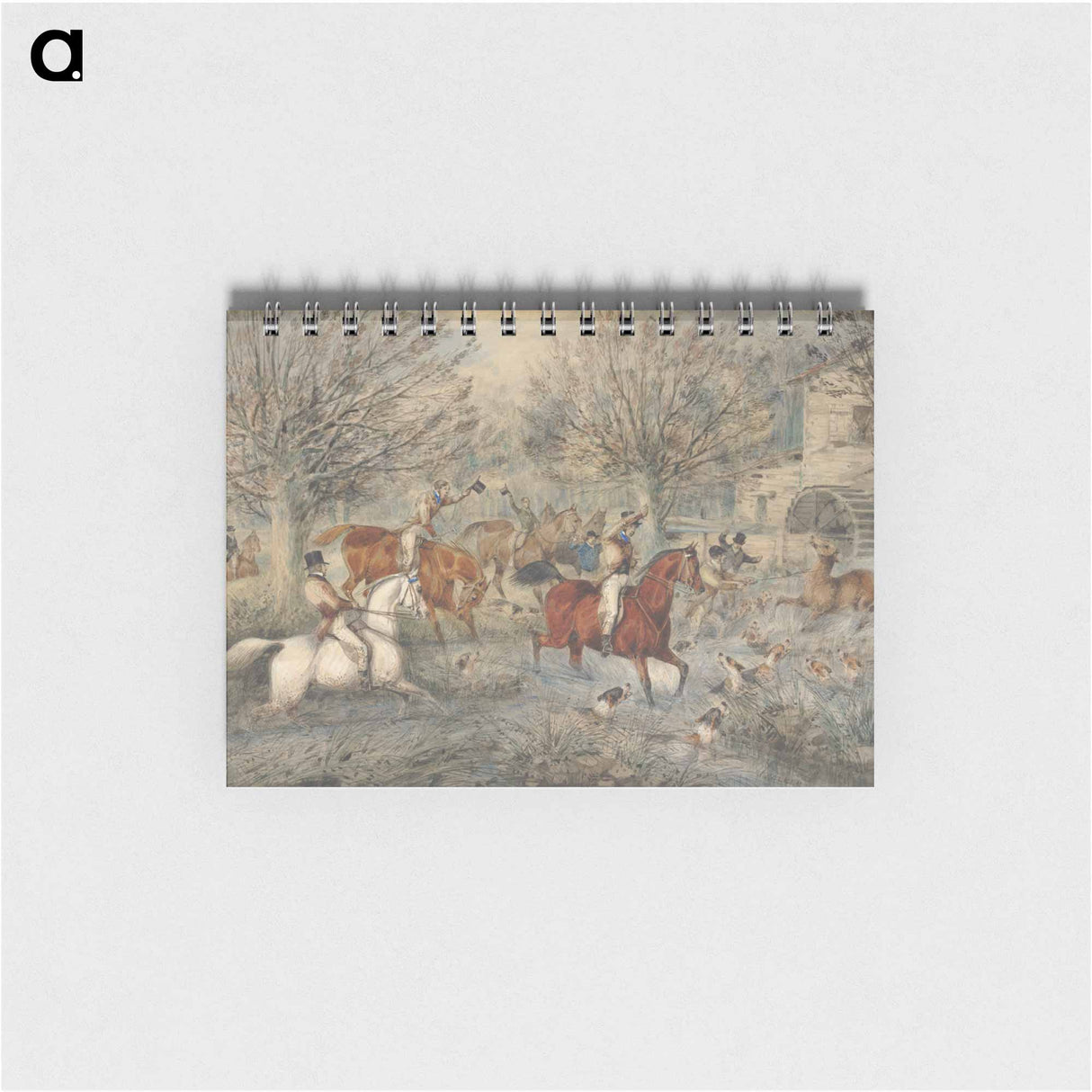 アートメモ帳-Stag Hunting - The Hind at Bay: In a Mill-Stream Below a Water-Mill, Right.
 - イェール大学アートギャラリー Memo.