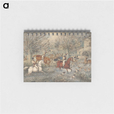 アートメモ帳-Stag Hunting - The Hind at Bay: In a Mill-Stream Below a Water-Mill, Right.
 - イェール大学アートギャラリー Memo.