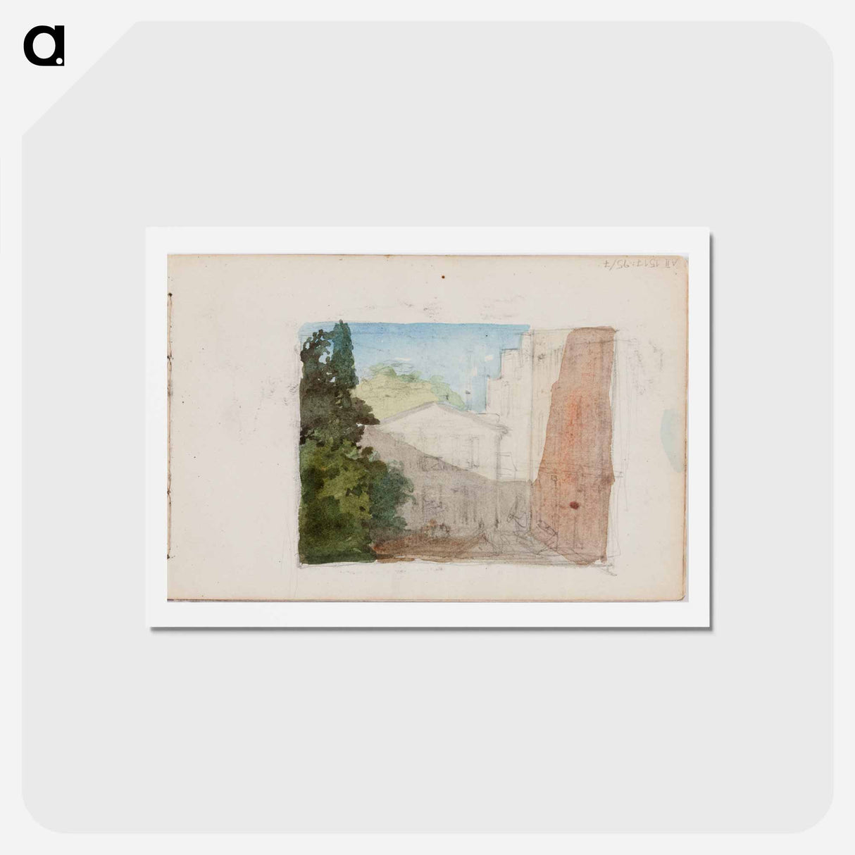 アートポストカード-(unknown)part of a sketchbook - アルバート エーデルフェルト Postcard.