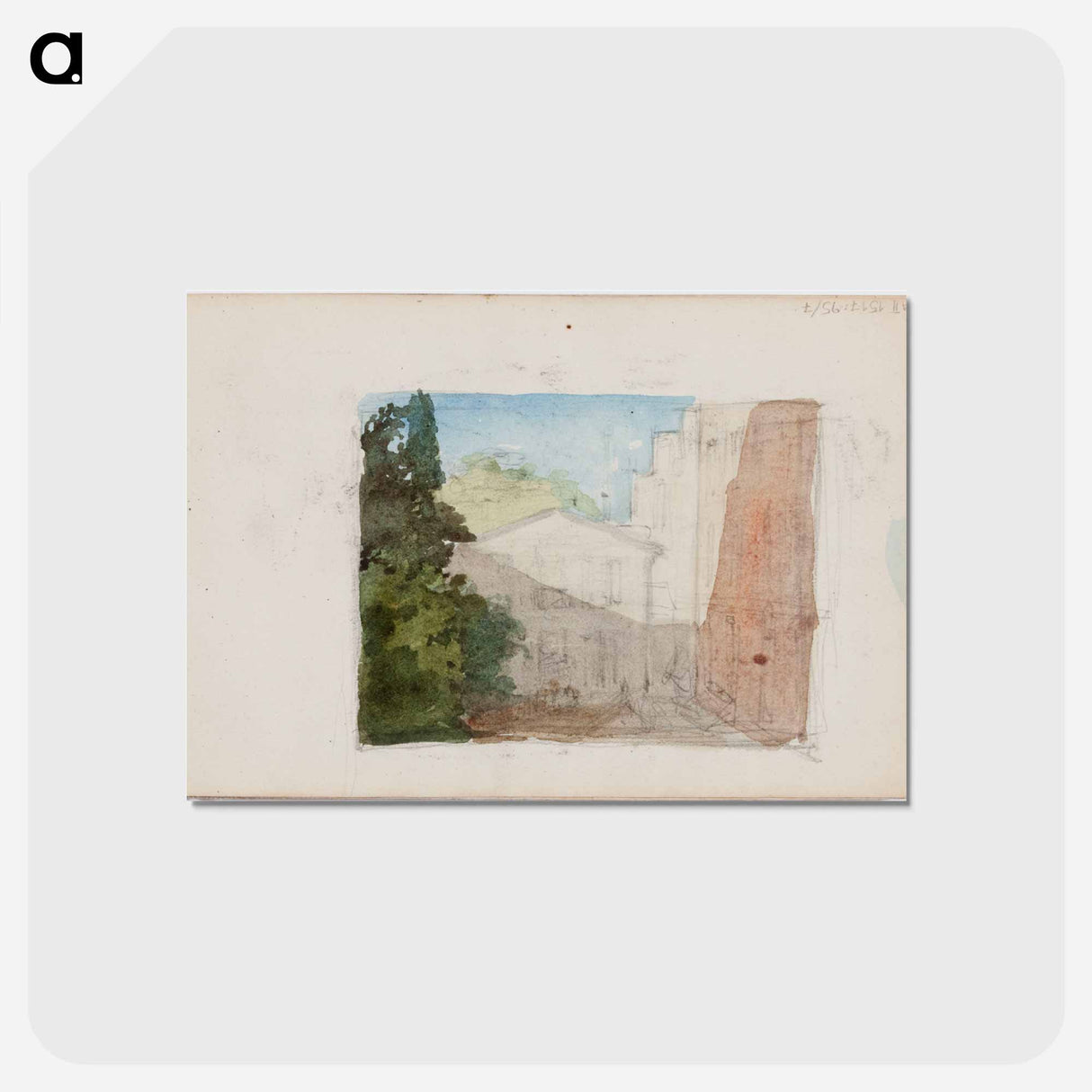 アートポストカード-(unknown)part of a sketchbook - アルバート エーデルフェルト Postcard.