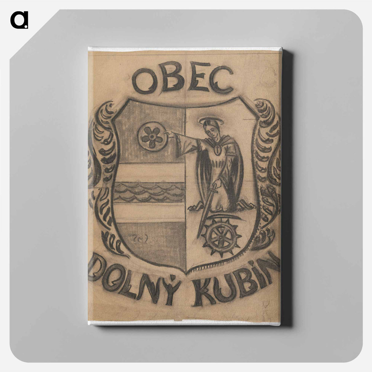 Dolný kubín municipality - coat of arms - アーノルド ピーター ワイズ クビンチャン Canvas.