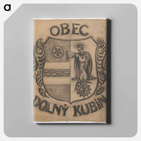 アートパネル-Dolný kubín municipality - coat of arms - アーノルド ピーター ワイズ クビンチャン Canvas.