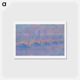 Waterloo Bridge, Sunlight Effect - クロード モネ Postcard.