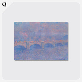 アートポストカード-Waterloo Bridge, Sunlight Effect - クロード モネ Postcard.