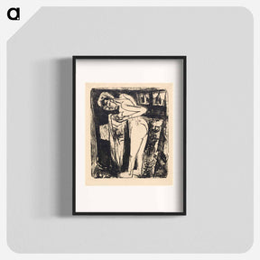 アートポスター-Standing Nude in a Room - エルンスト ルートヴィヒ キルヒナー Poster.