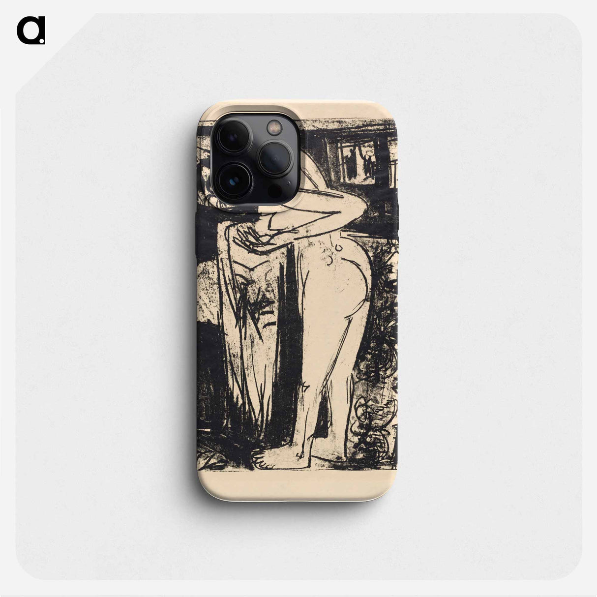 Standing Nude in a Room - Ernst Ludwig Kirchner Phone Case.