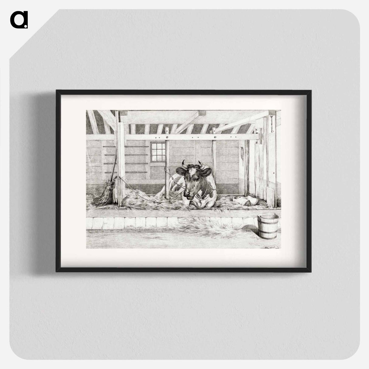 Lying cow - ジャン ベルナール Poster.