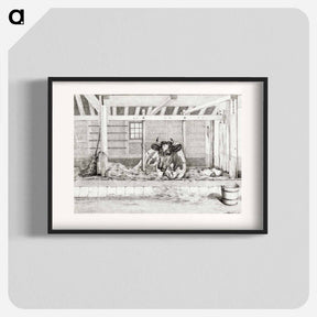 アートポスター-Lying cow - ジャン ベルナール Poster.