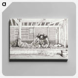 アートパネル-Lying cow - ジャン ベルナール Canvas.