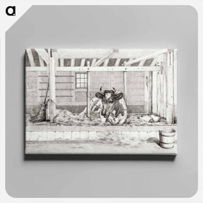 アートパネル-Lying cow - ジャン ベルナール Canvas.